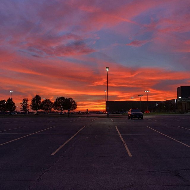 parking lot sunset