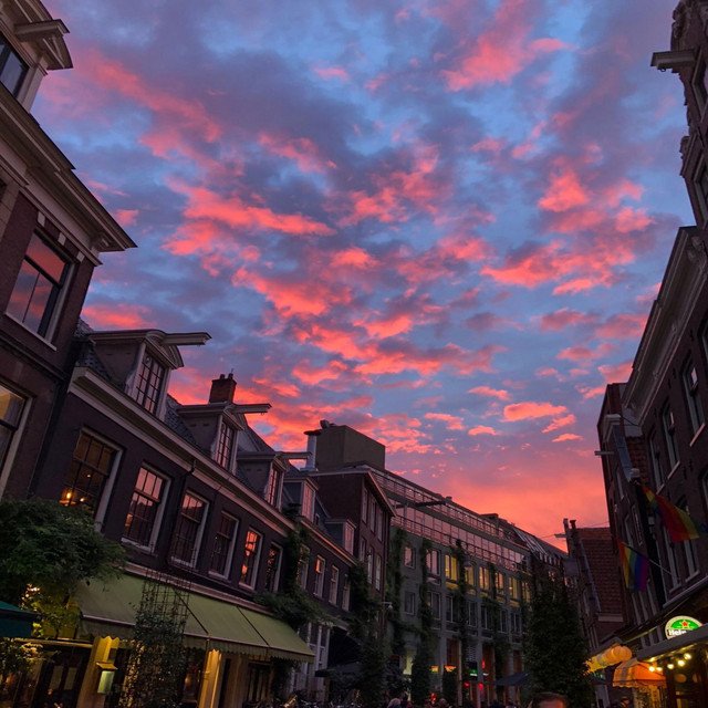 sunsets in Amsterdam